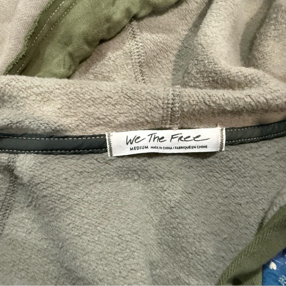 Free People We The Free Near and Far Hoodie Kantha Inspired Sz Medium - Picture 12 of 12